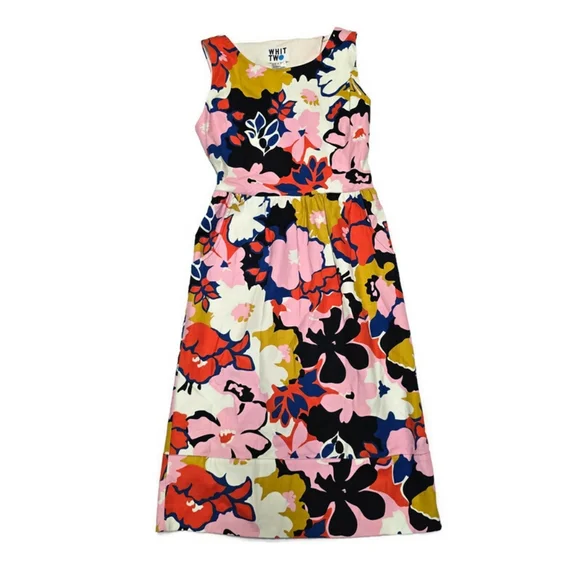 Anthropologie Whit Two Petal Crossback Dress Floral Mod Retro Tiki Twee - Picture 6 of 16